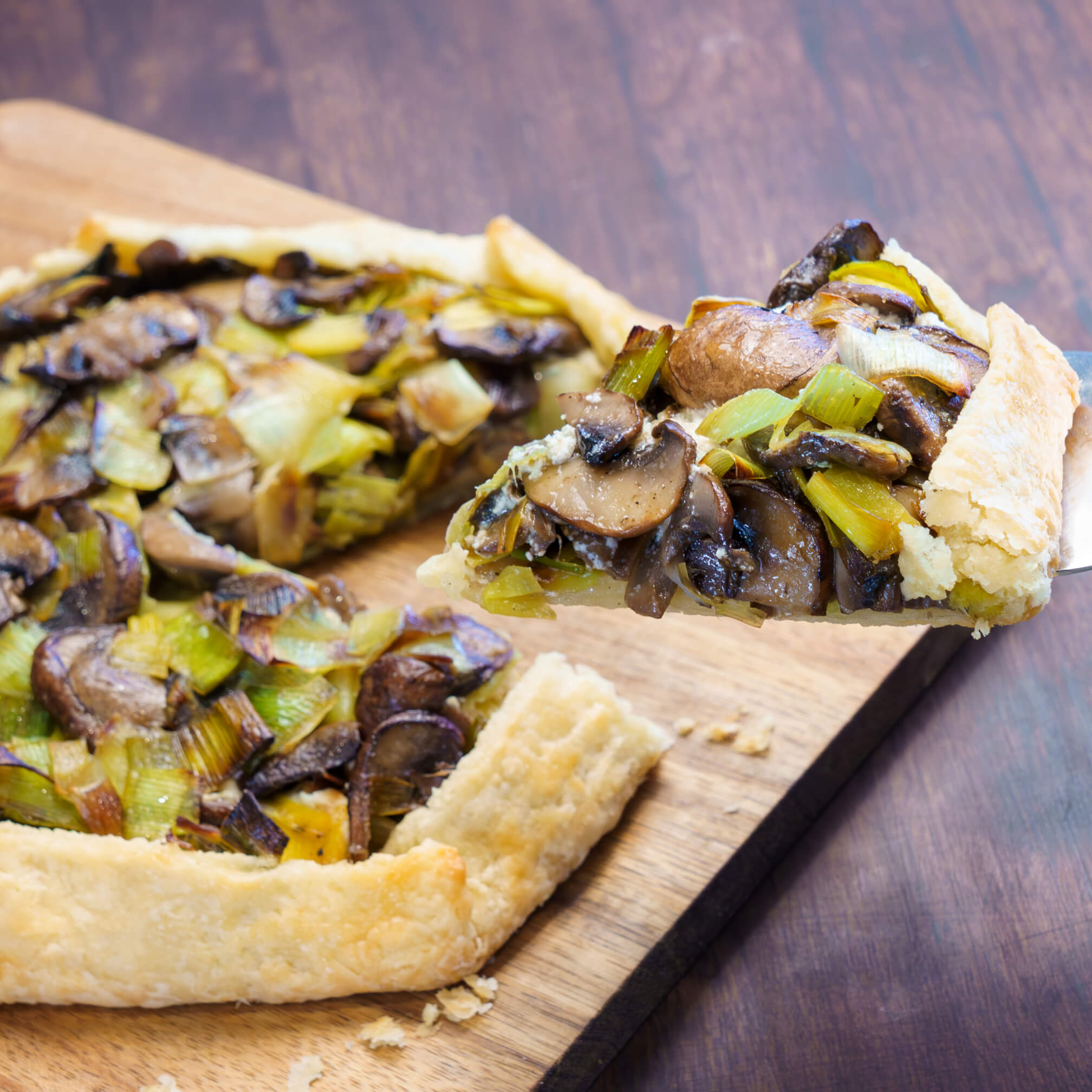 Leek Mushroom Galette